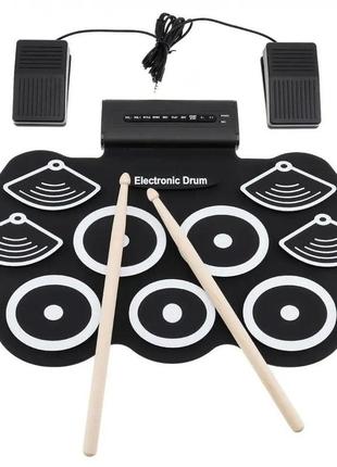 Гибкая электрическая барабанная установка zjchao roll up drum practice pad w5621 фото