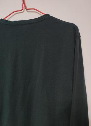 Лонгслів кофта футболка довгий рукав чоловіча хакі h&m, розмір м.2 фото