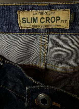 Темно сині джинси next slim crop5 фото