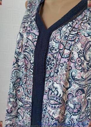 Фирменная tu летняя блуза со 100 %хлопка в етно рисунок со вставкой, размер 4хл-5хл7 фото