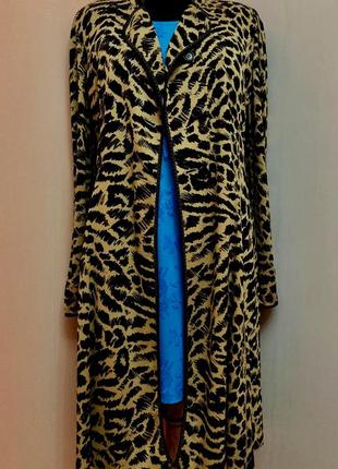 Эффектное летнее пальто  "paul smith" с леопардовым принтом6 фото