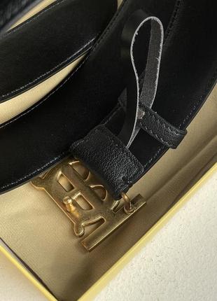 Женский ремень burberry leather tb belt black/tan/gold черный на подарок 14 февраля6 фото