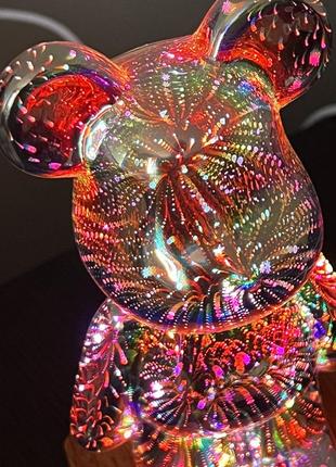 Светодиодный ночник мишка 3d светильник bearbrick