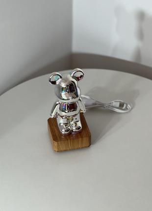 Світлодіодний нічник ведмедик 3d лампа світильник bearbrick4 фото