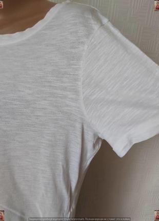 Фирменная next белоснежная блуза/футболка со 100 % хлопка с кружевом, размер хл6 фото