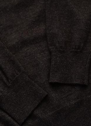 Женский свитер шерстяной. темно-серый джемпер поло шерсть с воротником лонгслив7 фото