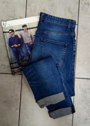 Мужские зауженные синие джинсы skinny next размер 31/32