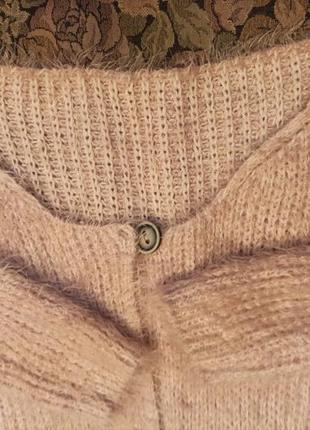 Мягкий теплый мохерный (травка) свитер кардиган итальянского бренда8 фото