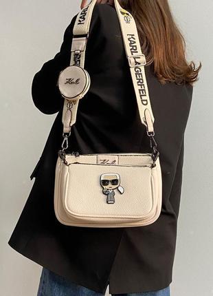 Сумка karl lagerfeld pochette cream