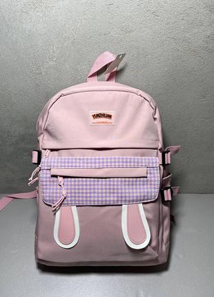 Дитячий шкільний рюкзак зайчик7 фото