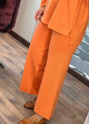 Эксклюзивный костюм, р.уни 48-52, трикотаж, оранжевый6 фото