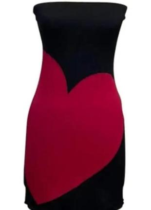 Moschino italy платье мини сердце