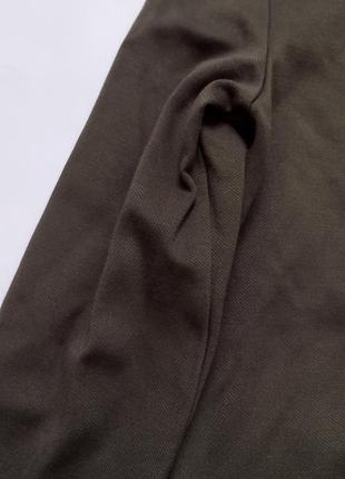 Плотное платье цвета тёмного хаки zara осень зима5 фото