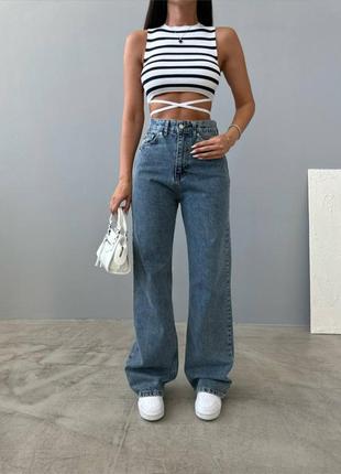 Накладной платеж ❤ турецкие джинсы baggy jeans на высокой талии тренд