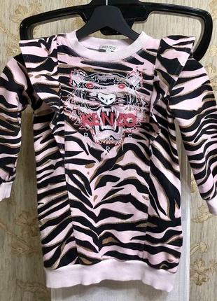 Брендовое теплое платье/туника для девочки kenzo kids