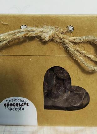 Львовский подарочный шоколад черный 50 г. львовский черный шоколад в крафтовой упаковке 50 г.1 фото