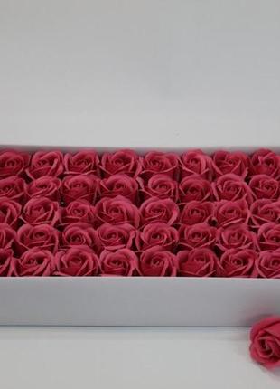 Мильна троянда світло-пудрова для створення розкішних нев'янучих букетів і композицій з мила1 фото