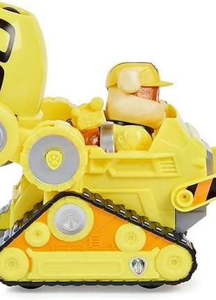 Щенячий патруль spin master машинка-трансформер rubble's deluxe з колекційною фігуркою руббі 2