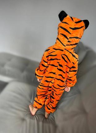 Детский кигуруми тигр, пижама тигр для малышей4 фото