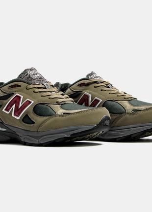 New balance 990v3 miusa teddy santis green purple4 фото