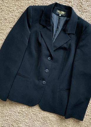 Классический черный пиджак жакет блейзер идеальный milena venison размер xl4 фото