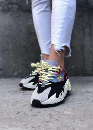 Кроссовки adidas yeezy boost 700 wave runner pink разноцветные2 фото