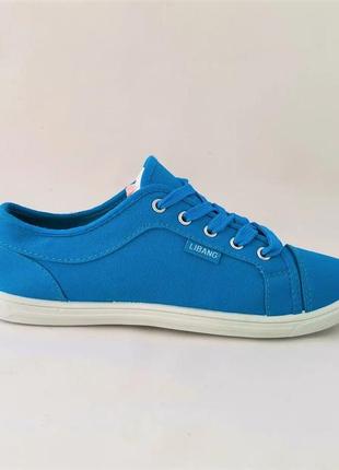 Женские кроссовки мокасины слипоны синие кеды (размеры: 36)5 фото