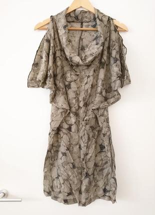 Новая необычная туника, летнее платье летучая мышь ручного пошива крой с хомутом2 фото