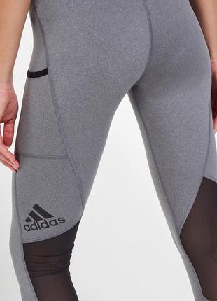 Классные женские леггинсы для фитнеса adidas оригинал, лосины для зала 3/4, леггинсы adidas