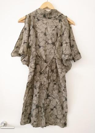 Новая необычная туника, летнее платье летучая мышь ручного пошива крой с хомутом3 фото