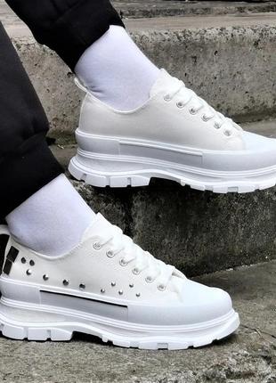 Жіночі кросівки кеди на танкетці білі сліпони мокасини на платформі (розміри: 36,37,38,39,5 фото