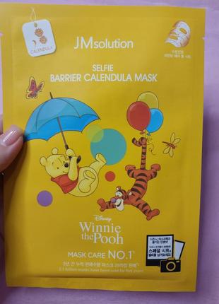 Заспокійлива тканинна маска для обличчя з екстрактом календули jmsolution disney disney selfie barrier calendula mask