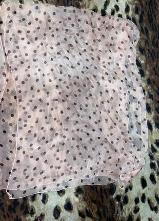 Легенький шарф палантин в  горошек2 фото