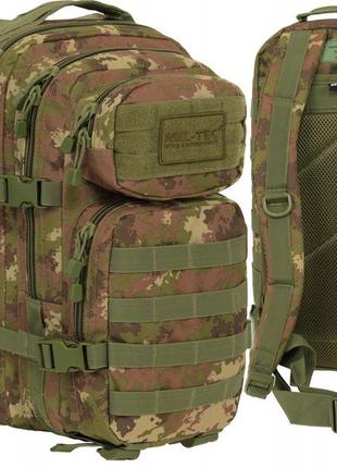 Тактичний рюкзак 20 літрів із системою molle 25 мм mil-tec від sturm "assault pack sm" (14002042) vegetato