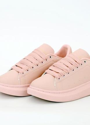 Кеды alexander mcqueen pink розовые кроссовки3 фото