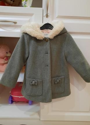 Детское кашемировое пальто на девочку