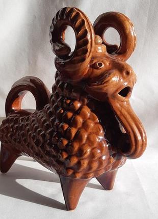 Чудо звір баран обливна кераміка волоський майоліковий завод