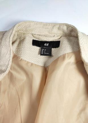 Куртка женская косуха бежевого цвета от бренда hm xs3 фото