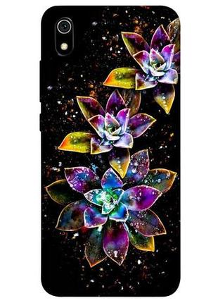 Чохол itsprint flowers on black для xiaomi redmi 7a