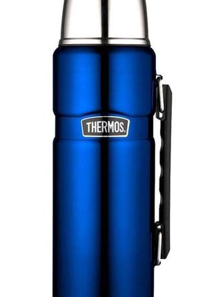 Универсальный термос 1.2 литра с ручкой для напитков thermos "stainless king" blue (170026) нержавеющая сталь