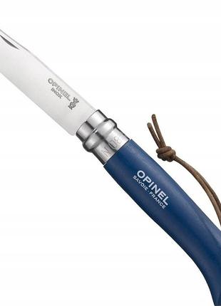 Туристический складной нож с веревкой opinel no.8 "trekking" dark blue (002212) нержавеющая сталь