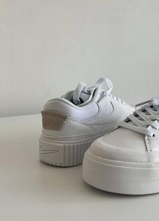 Классные женские кроссовки nike court legacy lift full white белые8 фото