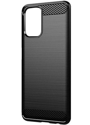 Чехол fiji polished carbon для oppo a54 противоударный бампер черный