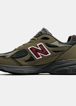 Мужские кроссовки nb 990v3 miusa teddy santis green purple5 фото