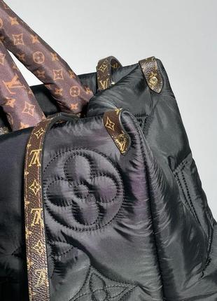 Женская сумка louis vuitton puff onthego gm black7 фото