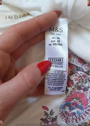 Фірмова marks &amp; spenser простора футболка/блуза з аплікацією, розмір 4-6хл8 фото