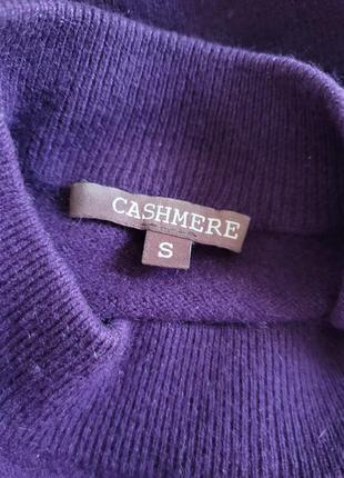 Кашемировый джемпер cashmere 100 % кашемир свитер кофта водолазка гольф с горловиной фиолетовый лиловый сливовый прямой6 фото
