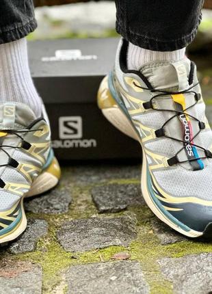 Кроссовки salomon xt-6 adv dover silver beige7 фото