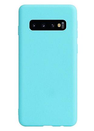 Защитный чехол-накладка из tpu для samsung galaxy s7, s9, s10 (бирюзовый)