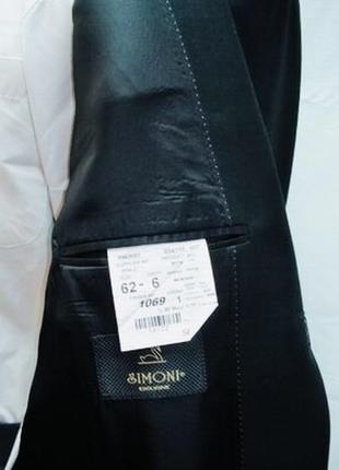 Костюм simoni класичний чоловічий чорний - піджак і штани розмір 62 ріст 63 фото